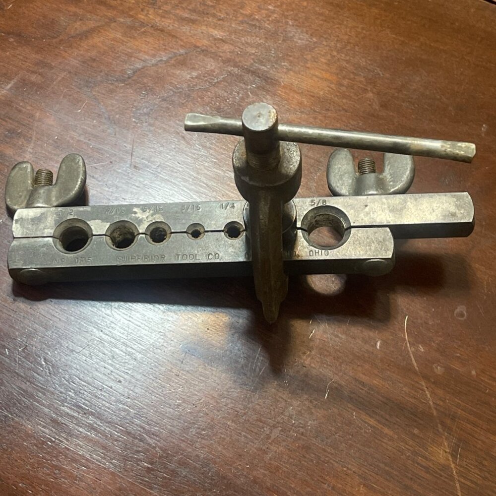 Vintage Superior Tool Co. No. 375 Flaring Tool Durable Metal 1/8" to 5/8" Sizes